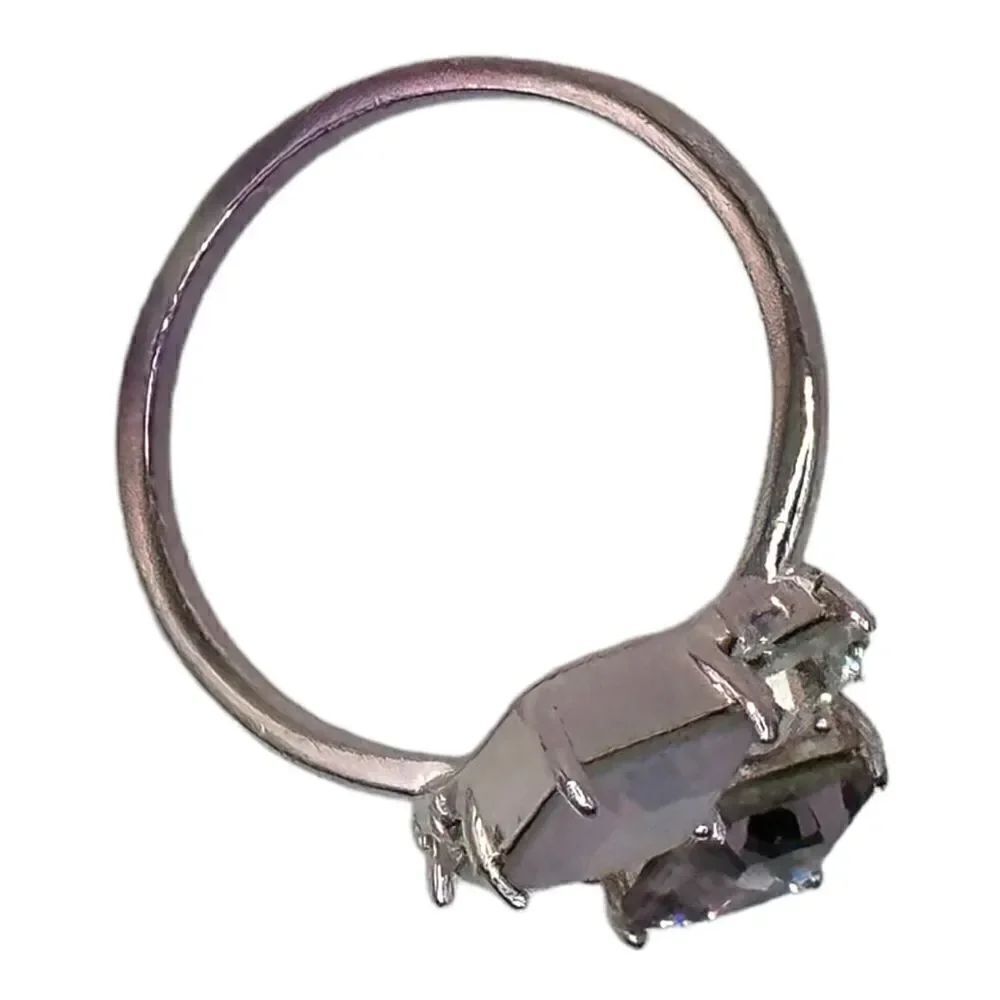 Pink purple rhinestone ring - Picture 2 of 5